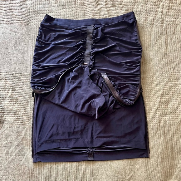 Cache Navy Ruched Pencil Skirt - Picture 4 of 8